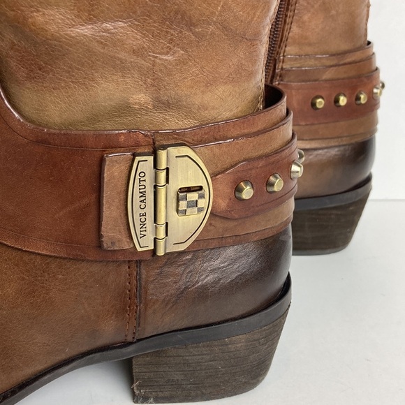 Vince Camuto Beatrix Harness Boot in Russet Size 8 Riding Western Equestrian - Picture 2 of 16